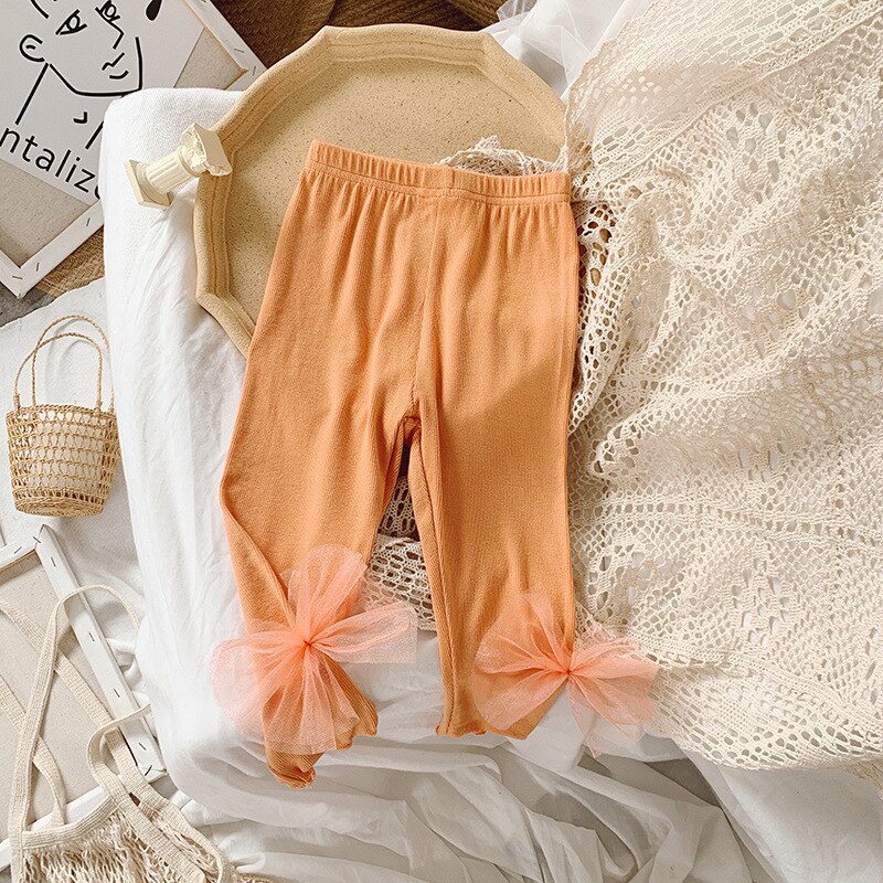 Meisjesleggings herfst koreaanse strikbroek kinderbroeken kinderbroeken lente en herfst meisjesbroeken