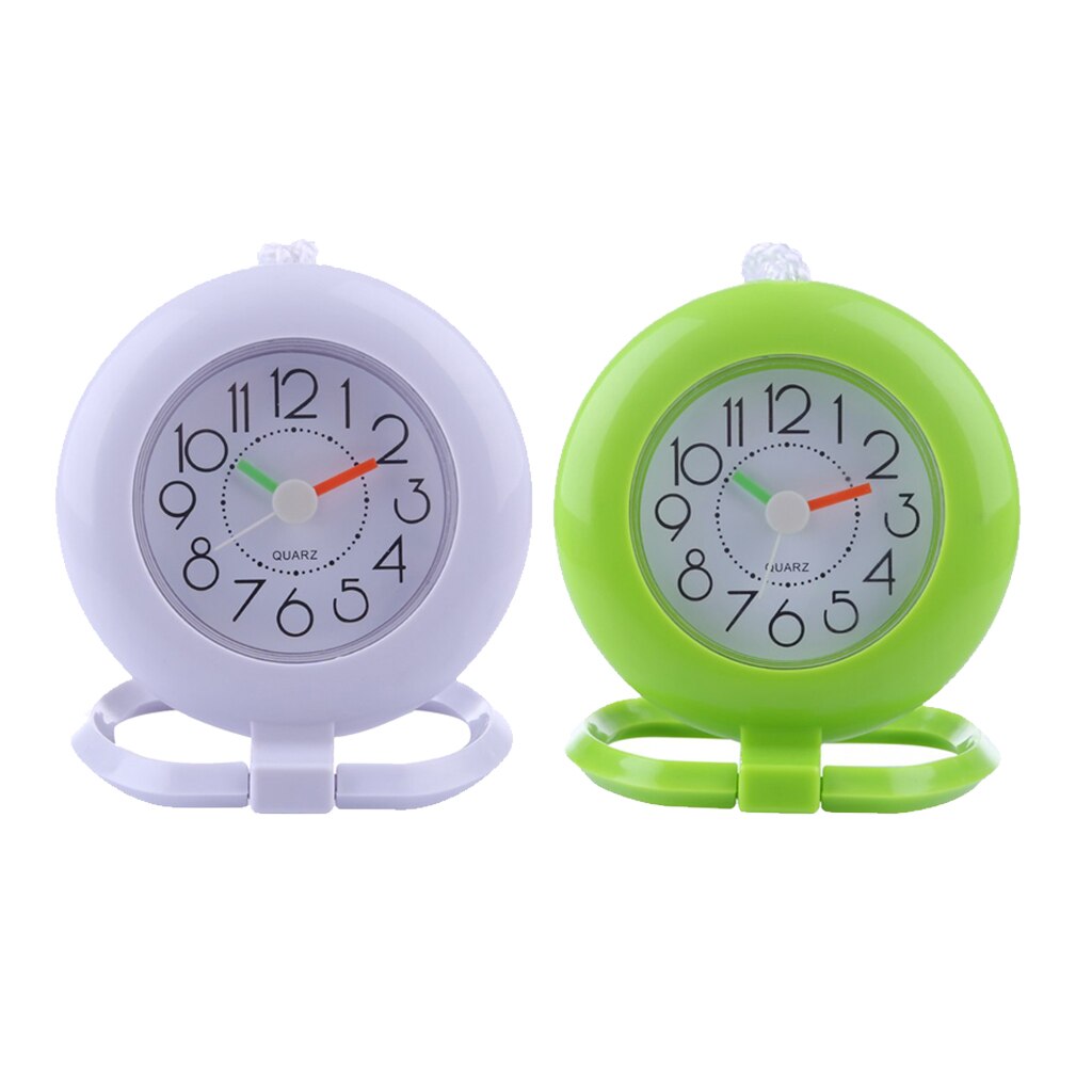 Horloge murale en ardoise pour salle de bain | Avec anneau, accroche-serviette, étanche, silencieuse, pour accrocher ou debout