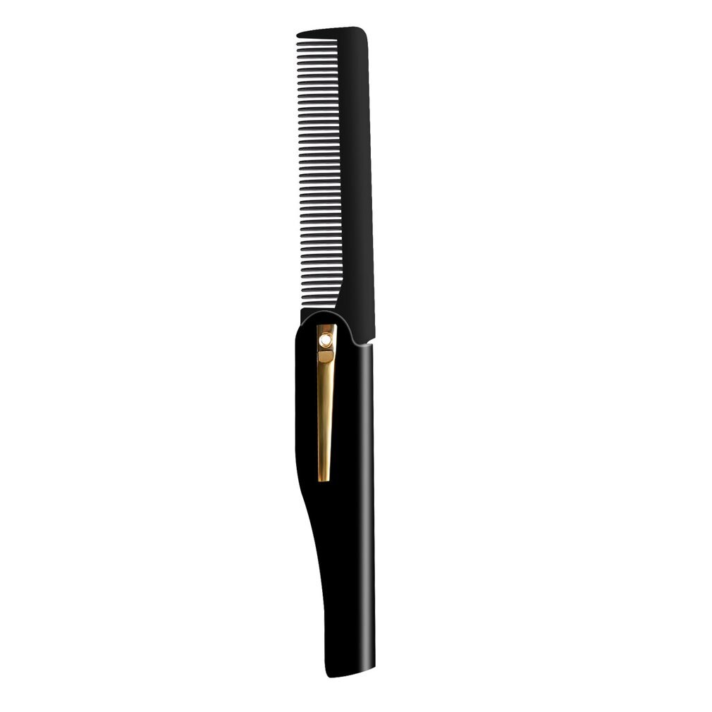 Los hombres peine cepillo de pelo plegable hecho a mano de Clip portátil plegable de viaje de pelo peine de barba y bigote peluquería herramientas