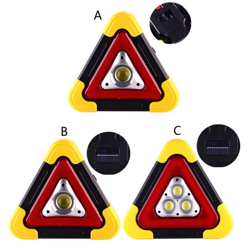 Multi Function Triangle Warning Sign Car LED Work light Road Safety Emergency 20CB