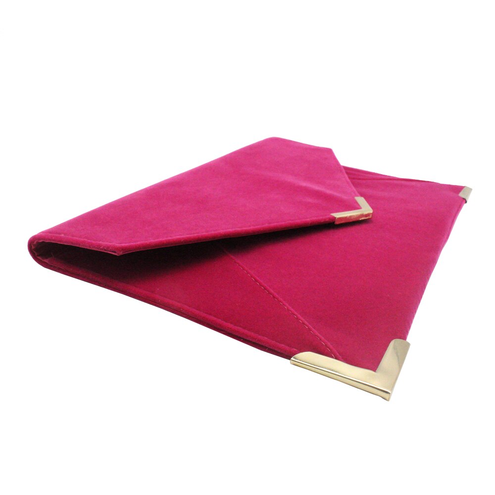 Bolso de mano tipo sobre de gran capacidad para mujer y niña, bolsa de mano de terciopelo para noche,