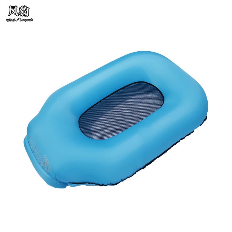 Volwassen Nylon Opblaasbare Bed Outdoor Zwembad Camping Water Games Strand Mat Lui Cellenbeton Sofa Woonkamer Kind Air Matras: Light blue L