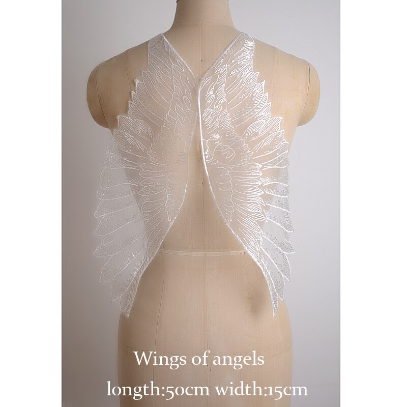 1 par vinger af engle organza gennemskinnelig vinge form tøj tilbehør børnetøj dekoration materialer