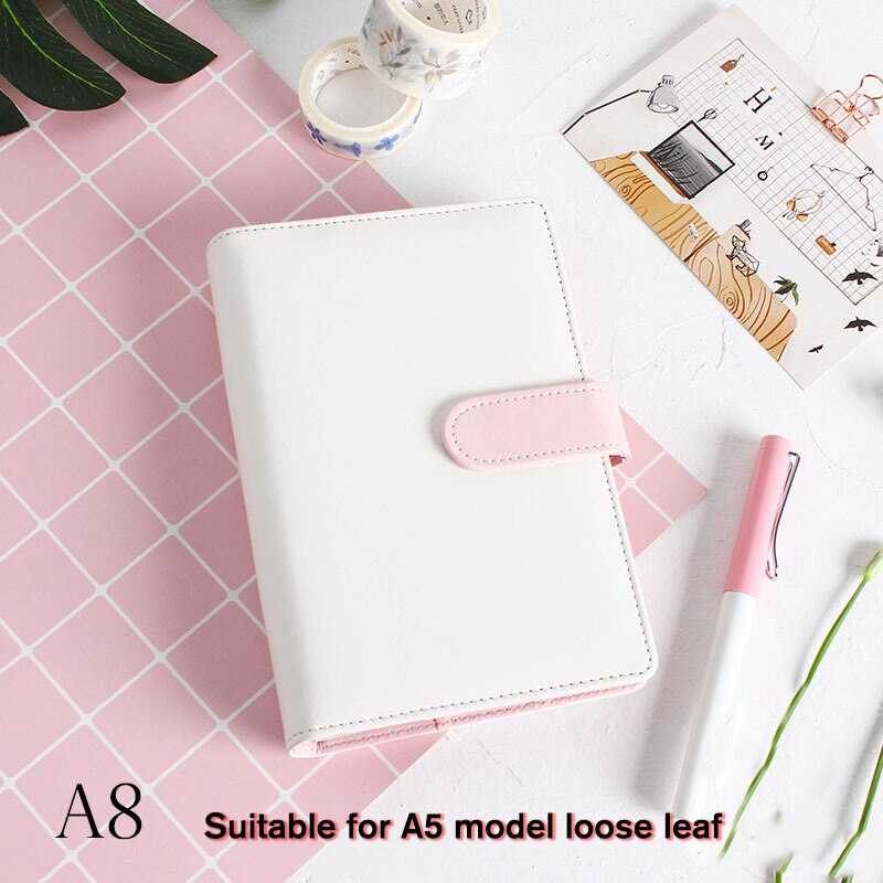 Funda de cuero para agenda A6/A5, carpeta de almacenamiento, agenda Personal: A8