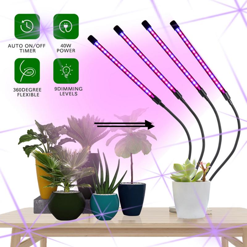 LED Grow Light USB Phyto Lamp Full Spectrum Fito Lamp With Control For Plants Seedlings Flower Indoor Greenhouse Growing Lamps