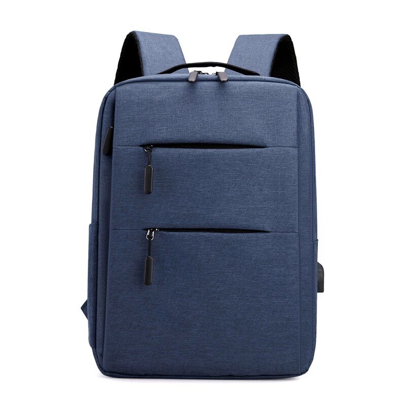 Laptop Bag Backpack Inch with USB Charging Port Backbag Travel Daypacks Male Backpack Business Back Pack Women Men: Blue