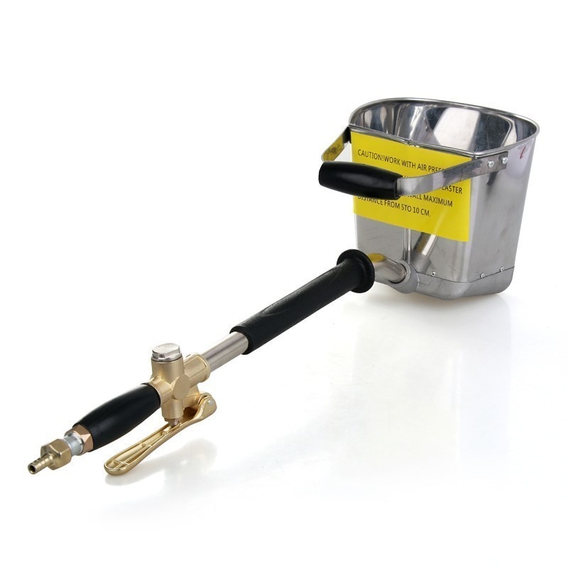 4-5L Malta di Cemento Pistola A Spruzzo con Tramoggia Secchio di Cemento, Muro di stucco Gesso Spruzzatore, pompa a Getto ad alta Pressione di Vuoto Automatico