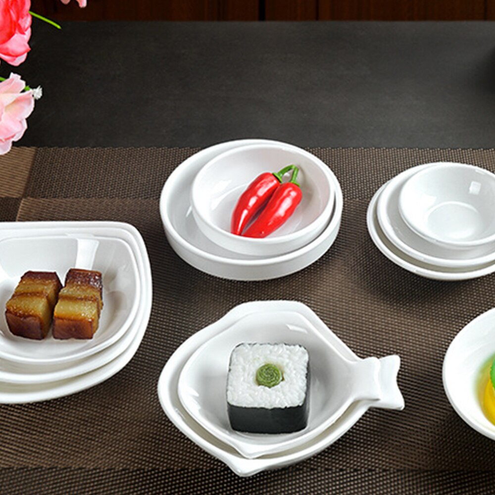 Plaque de Sauce en céramique 4 pièces plaque de trempage Mini plat de Sauce d'assaisonnement pour hôtel de Restaurant à la maison