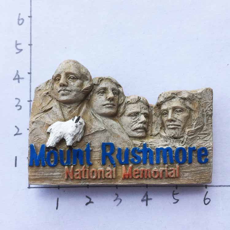 USA Yourk Fridge Magnets Florida WonderWorks San Francisco Hawaii Tourism Souvenir Magnetic Refrigerator Magnets: Mount Rushmore