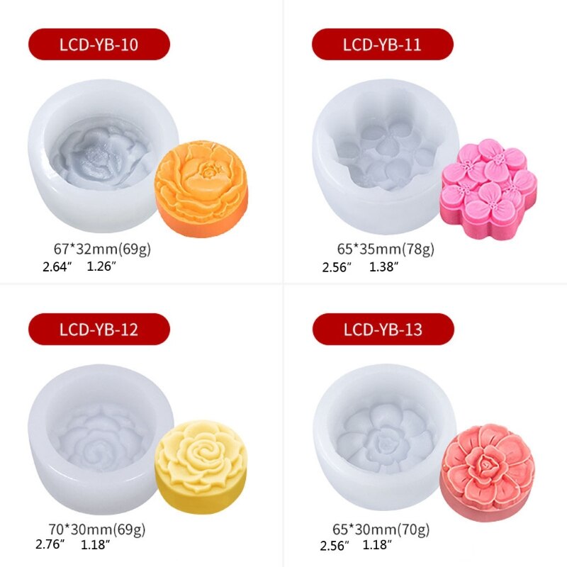 8 Stuks Bloem Siliconen Mal Fondant Bakvorm Bloem Cookie Moldes Sugarcraft 72XF