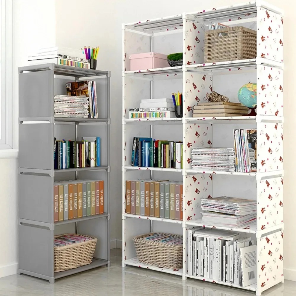 Eenvoudige Boekenplank Meerlagige Eenvoudige Montage Boekenkast Grote Capaciteit Multifunctionele Opslag Plank Staande Boek Display Rack