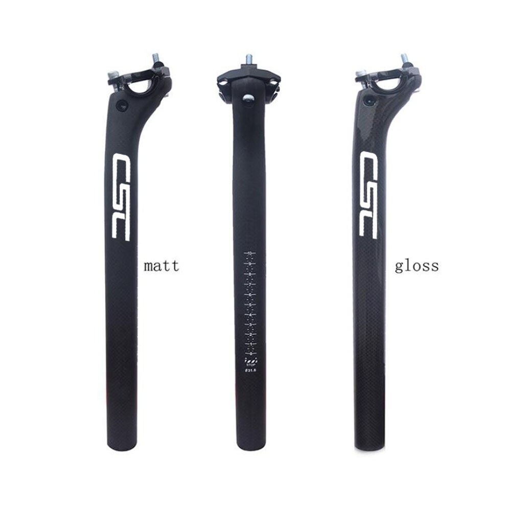 CSC carbon fiber seatpost bicycle seatpost mountain road bike seat post tube 3k finish 27.2/30.8/31.6*350/400 cycling parts