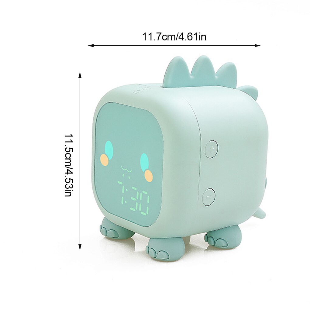 Cute Kids Alarm Clock Dinosaur Digital Alarm Clock For Kids room Clock Children'S Sleep Trainier Wake Up Temperature Reminder