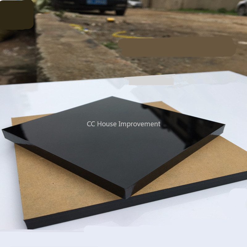 Tykkelse 3mm akrylplade blank ren sort plexiglas plastikplade organisk glas polymethylmethacrylat