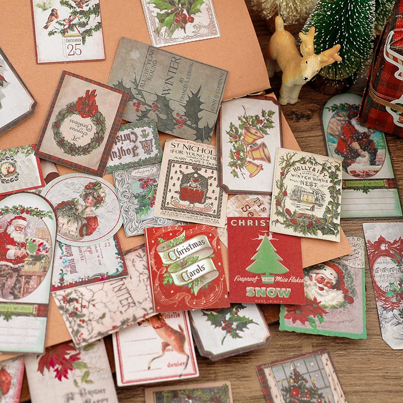Christmas limited set stickers DIY scrapbooking mobile computer diary packaging sealing decoration material paper