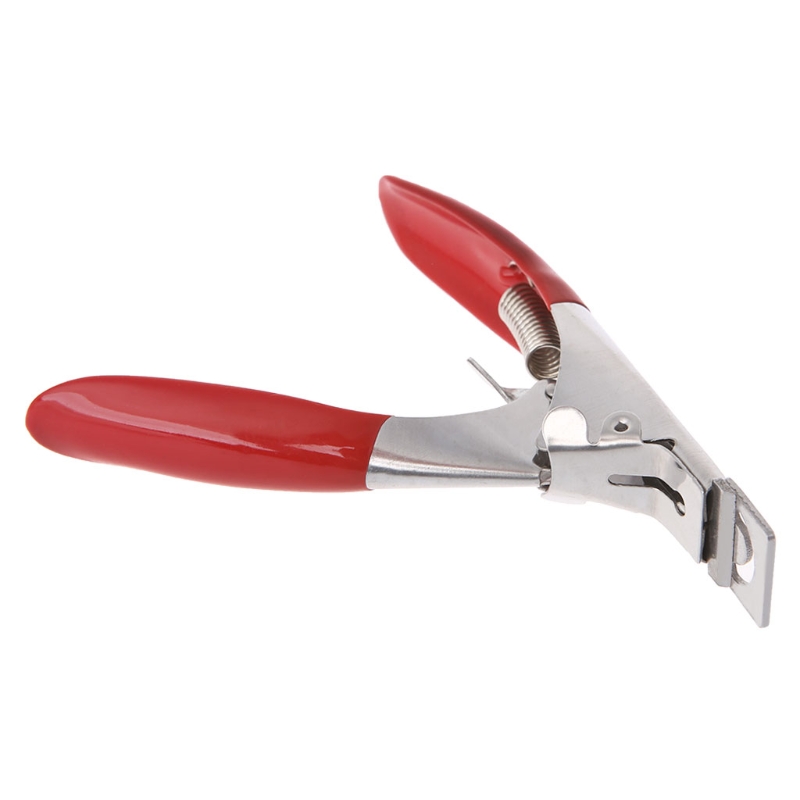 Pro Rvs Acryl UV Gel Valse Nagel Rand Manicure Cutter Clipper Tool: Rood