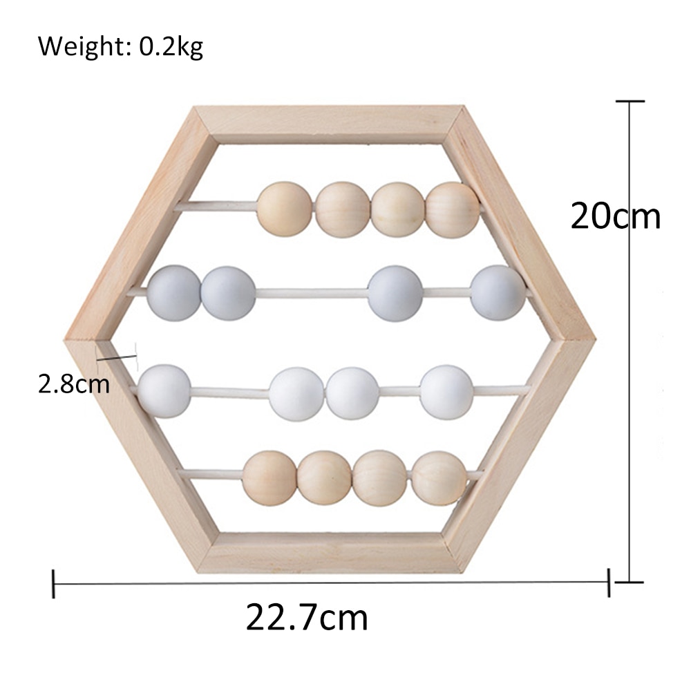 Scandinavische Stijl Babykamer Decor Baby Vroeg Leren Educatief Speelgoed Nordic Stijl Natuurlijke Houten Telraam Met Kralen Craft