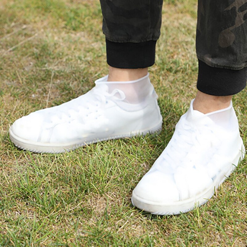 Silicone Rain Boots Cover Waterproof Cotton Pad Non-Slip Wear-Resistant Outdoor Pocket Shoe Cover