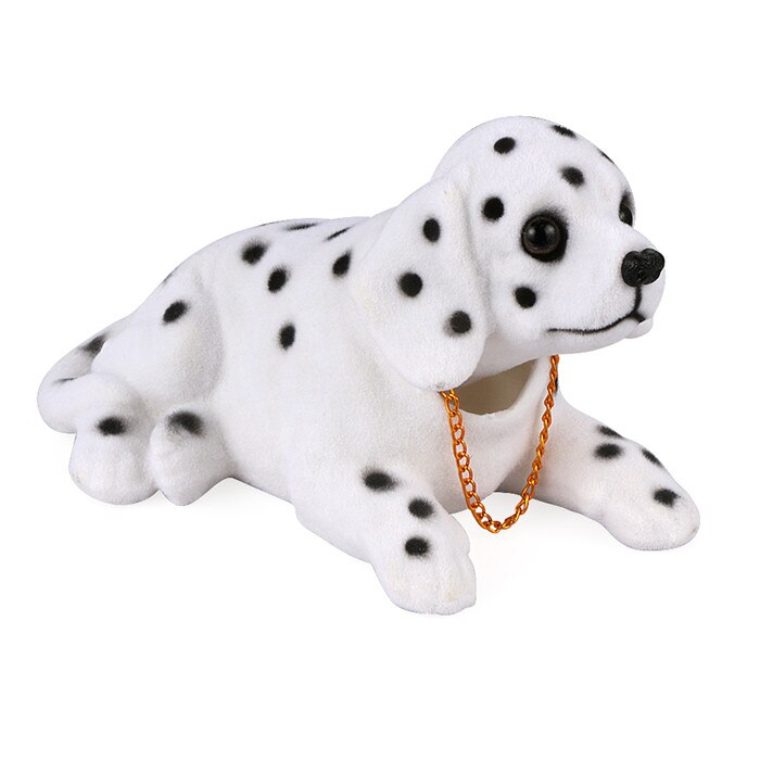 Bilpynt ryster hund nikkende hvalp dukke sød auto instrumentbræt indretning ryster på hovedet bobblehead hund boligindretning: Plettet hund