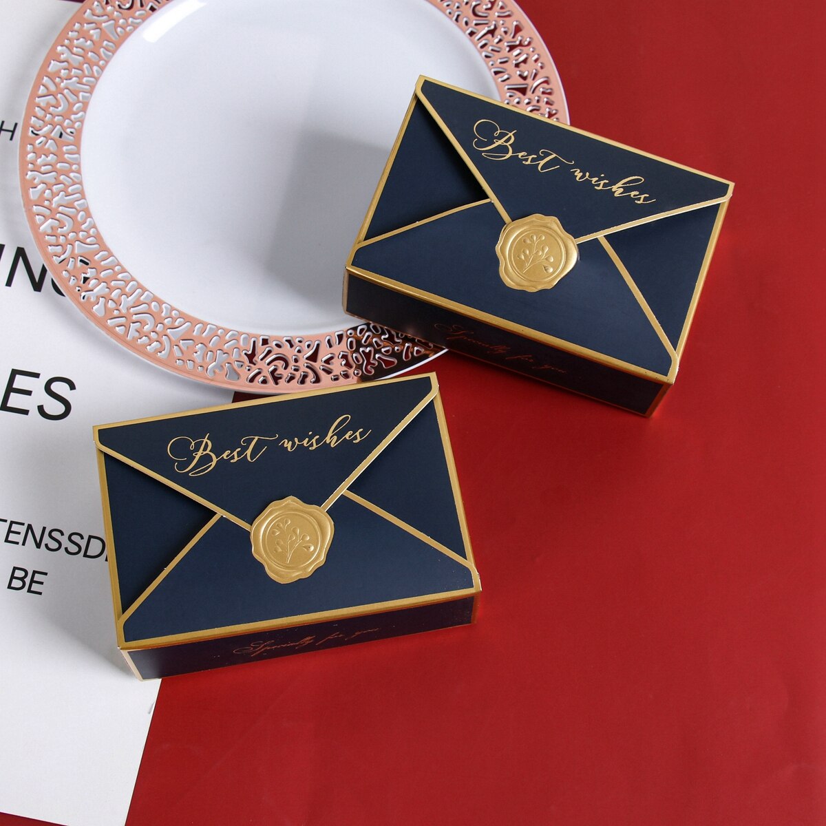 5PCS Envelope Shape Box Packaging Wedding Candy Boxes DIY Favors Birthday Party Decoration Kids Baby Shower Candy Bags