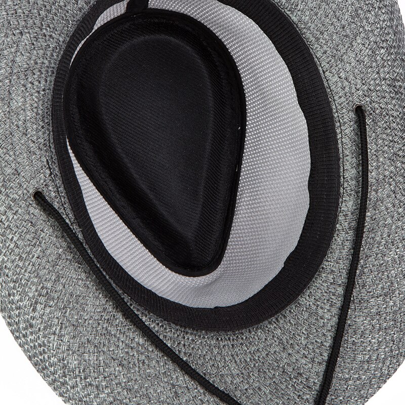 Udendørs solhat til mænd bred skygge mænd & #39 sommer fritid stråhat åndbar parasol hat herre & #39 sommer raffia solhat b -8283