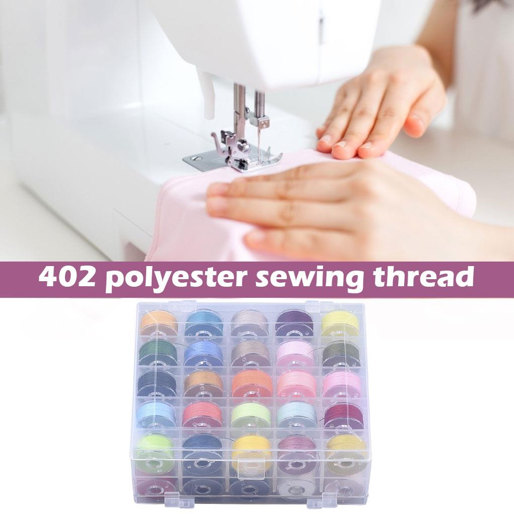 50 Pcs/box Color Random Prewound Bobbin Threads DIY Crafting Embroidery Quilting Sewing Machine Thread Spool