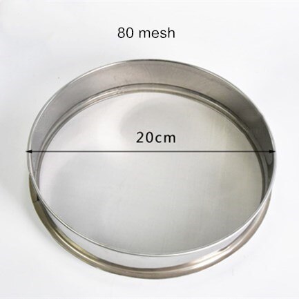 Pottery Art Stainless Steel Glaze Filter Sieving Screen Ceramic Glaze Slurry Sieve Mesh Pigment Mud Filter Polymer Clay Tools: 20cm 80mesh