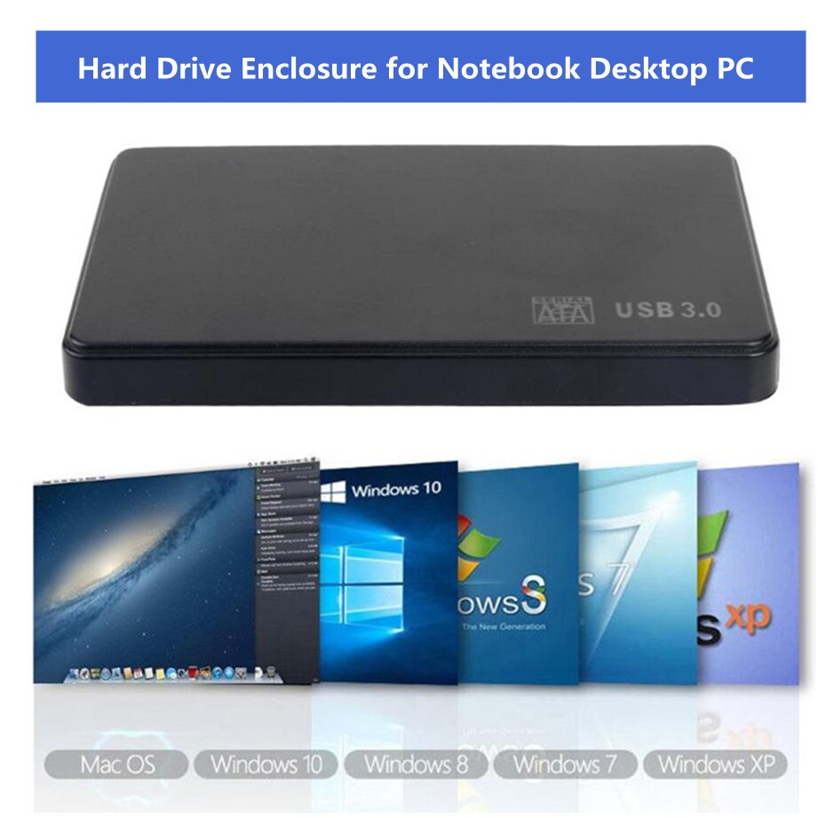 Caja de disco duro externo USB 3,0 a SATA, carcasa de 2,5 pulgadas para HDD, SSD, 5gbps, para Notebook, PC de escritorio