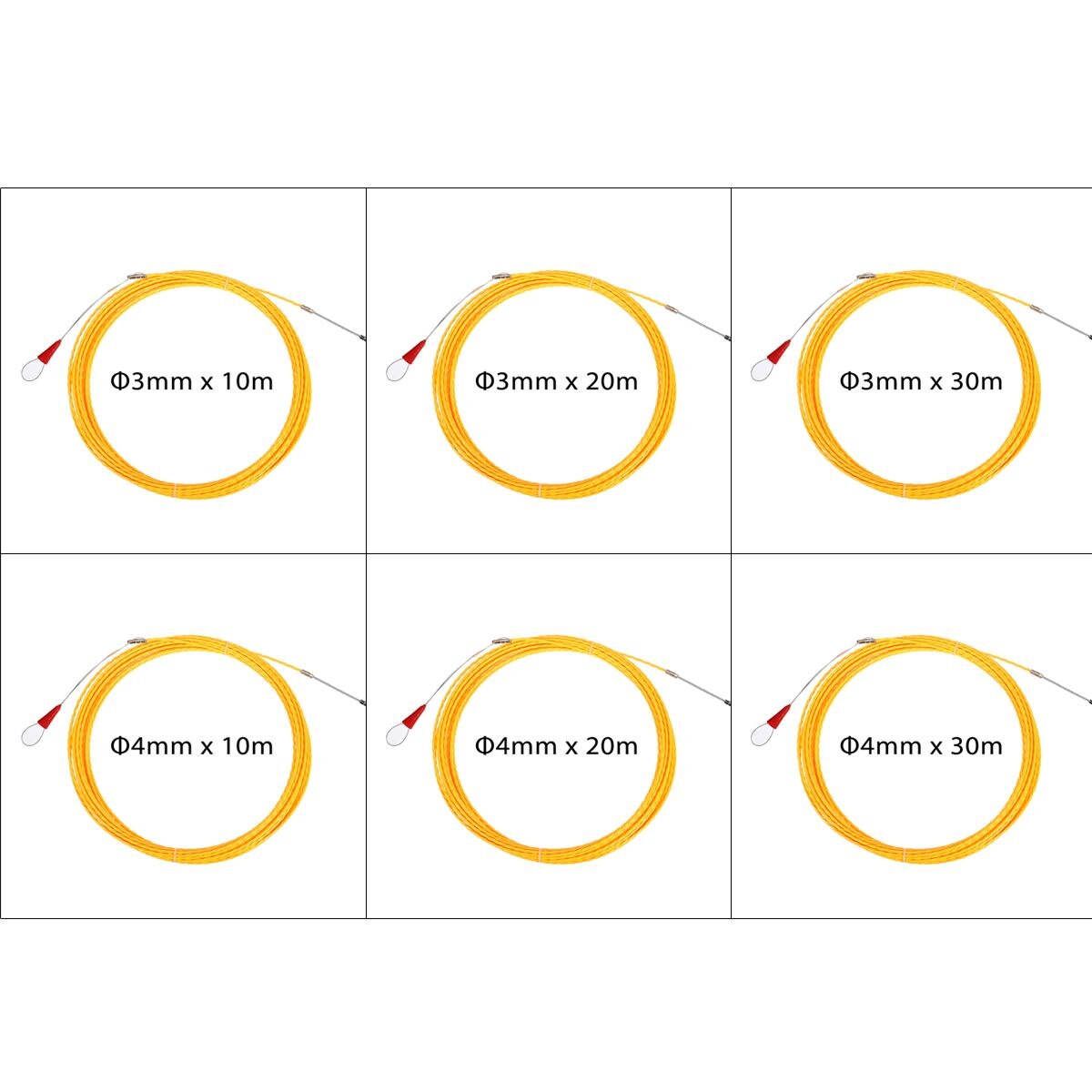 Professionele 3/4Mm 10/20/30M Glasvezel Elektrische Kabel Tape Leiding Duct Kabel Push Puller gereedschap Wiel Duwen Voor Bedrading Instal
