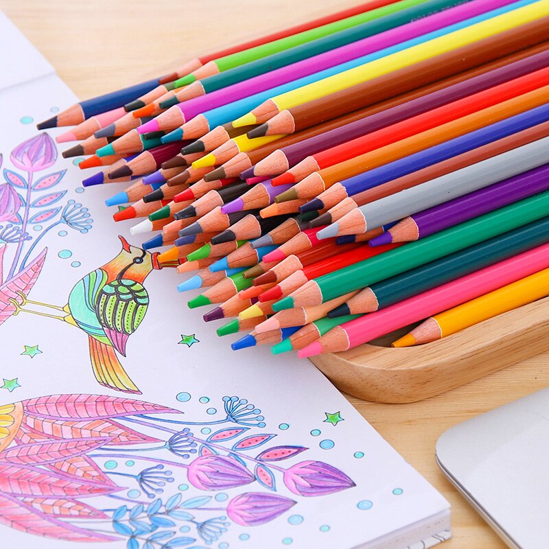 Deli Kantoorbenodigdheden 48/72 Kleuren Olie Kleurpotlood Set Voor Tekening Schilderen Schets Tin Box Art School Levert Professionele