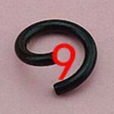 100 pcs/lot 1,2x8mm Bunte Metall DIY Schmuck Offene Einzelnen Loops Jump Ringe & Split ring für schmuck machen: black 9