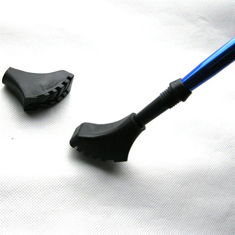 10PCS Hiking Pole Replacement Tips Trekking Pole Tip Protectors Walking Stick Head Protection Equipment for Outdoor (Black)