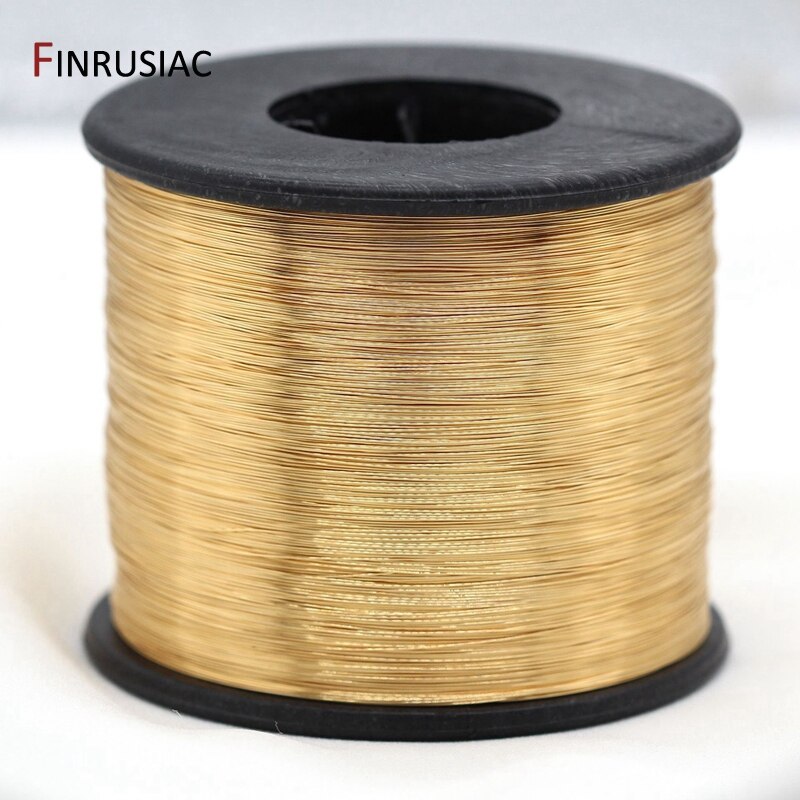 Alambre de cobre chapado en oro Real de 5 metros, accesorios de joyería para manualidades, 0,3/0,4/0,5/0,6mm, alambre de Metal para fabricación de joyas: 0.6mm 5 meters