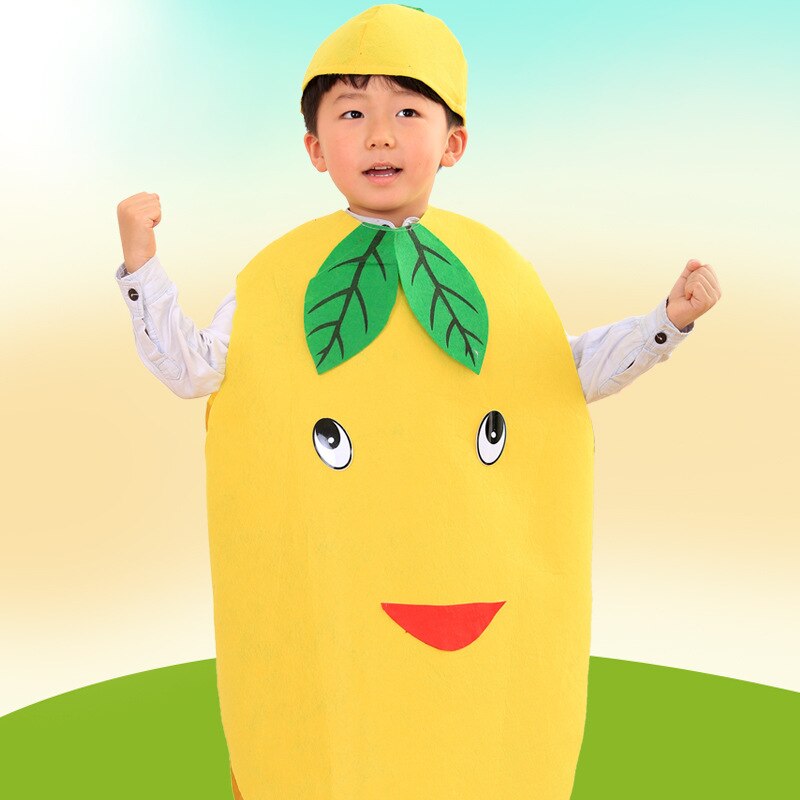 1 Set/partij Kerst Kinderen Vruchten En Groenten Modeling Kostuums Kleuterschool Milieubescherming Outfits (Goede): 8 / 150-180cm