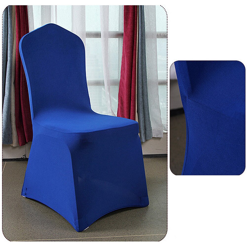 1pc stoelhoezen spandex lycra slip stoelhoes diner bruiloft banket feest wit: Blauw
