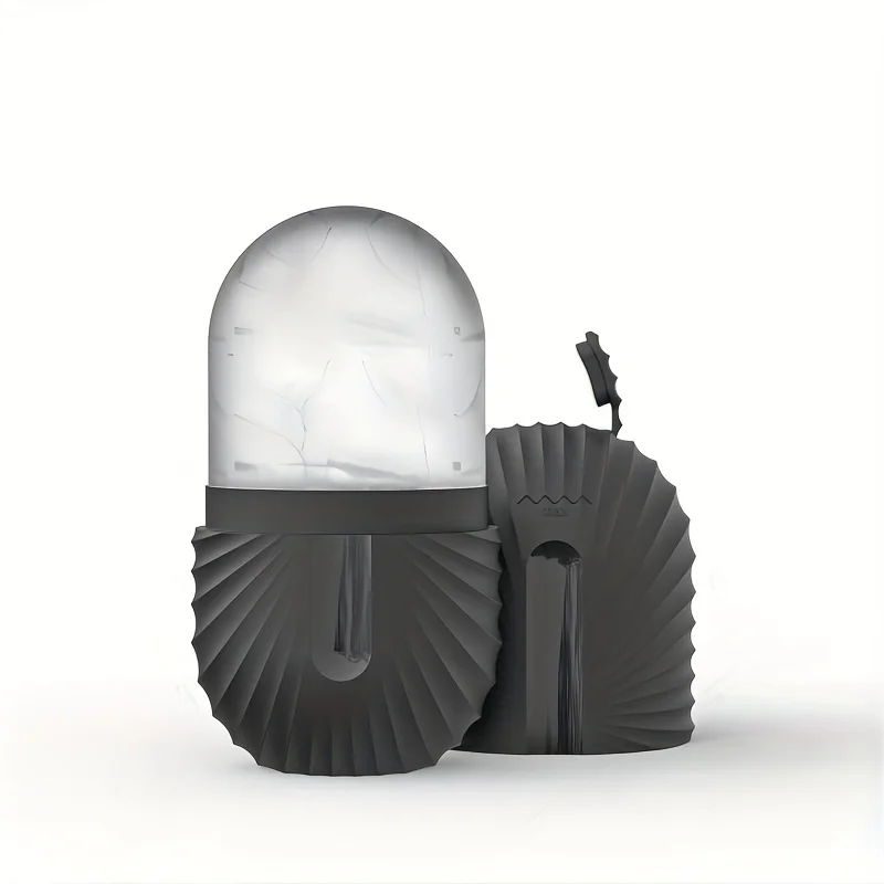 Rodillo de hielo para cara y ojos, belleza Facial, reafirmante, rodillo de hielo refrescante para la piel, molde de silicona para cubitos de hielo, herramienta reutilizable para el cuidado de la piel Facial: Negro