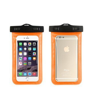 Lanyard Swimming Bag Waterproof Mobile Phone Pouch Smartphone Sealed Pack Swimming Pool Beach On Sea Diving Storage Bag: Orange