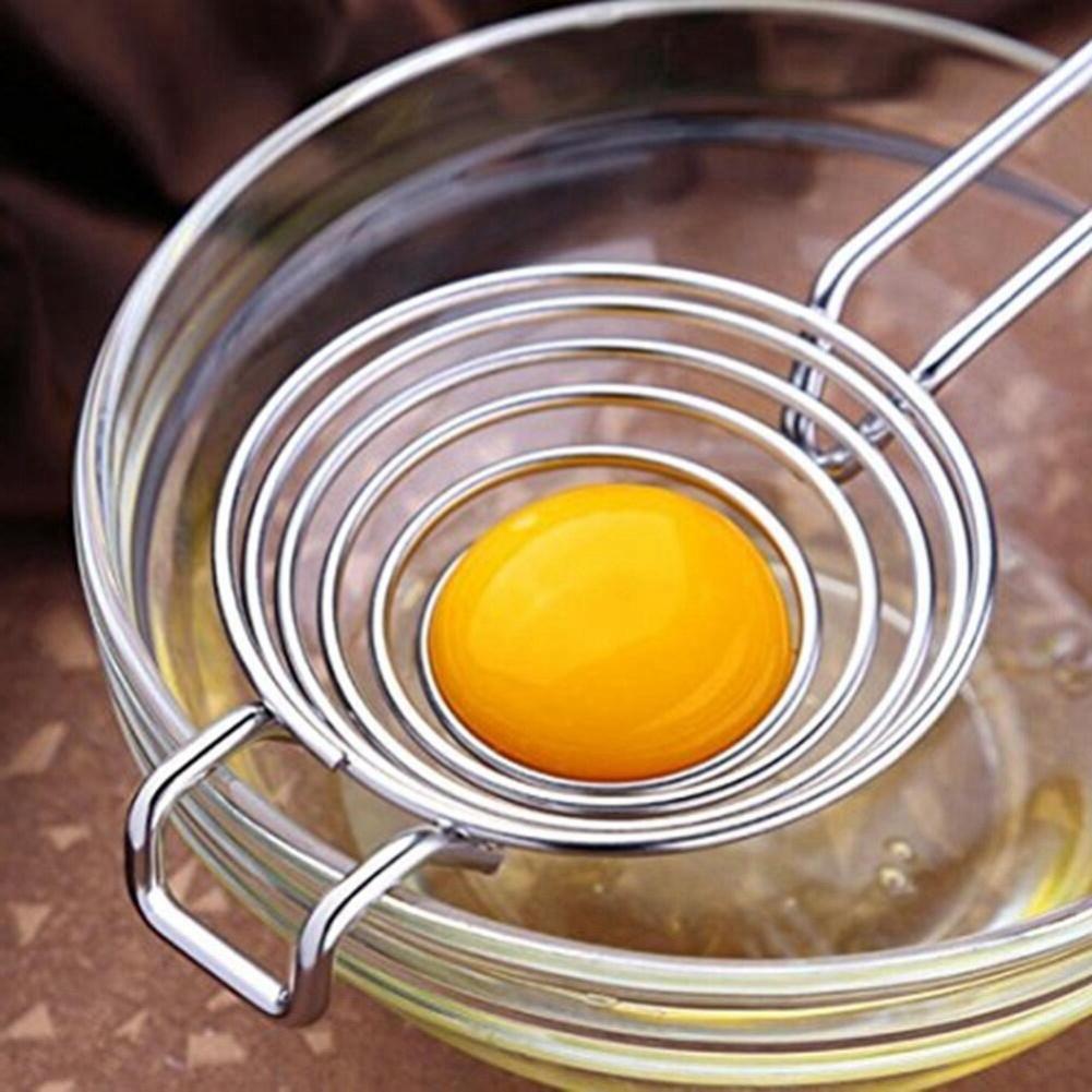 Æggehvide æggeblomme separator filter rustfrit stål æggehvide separator håndholdt til fremstilling af kageægseparator køkkenredskaber