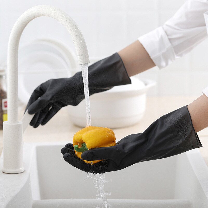 Een Paar Duurzaam Afwas Handschoenen Keuken Scrubber Rubberen Handschoenen Wassen Fruit Groente Badkamer Schoonmaken Latex Handschoenen