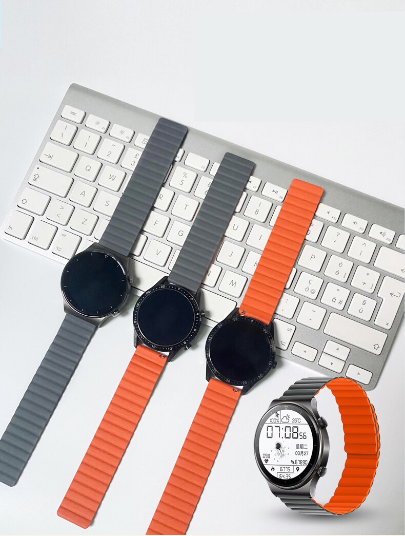 Siliconen Band Band Voor Fitbit Versa Lite 2 Magnetische Lus Horlogeband