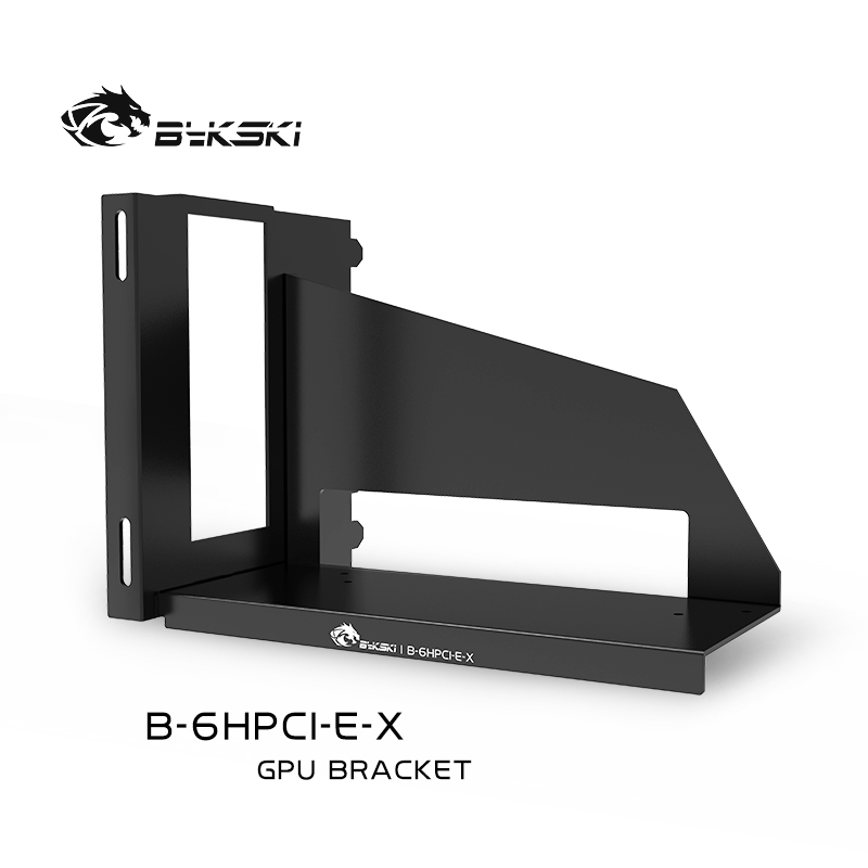 Bykski Graphics Card GPU Holder Vertical Mounting Kit, Bracket + 25cm Extension Riser Cable, PCIE3.0x16: Holder Only