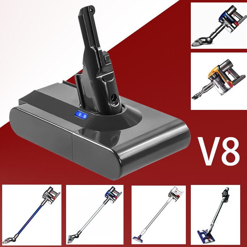 per Dyson V8 sostituzione batteria aspirapolvere portatile da pavimento 21.6V 98000mAh caricabatterie senza fili per batterie Li-ione ricaricabile