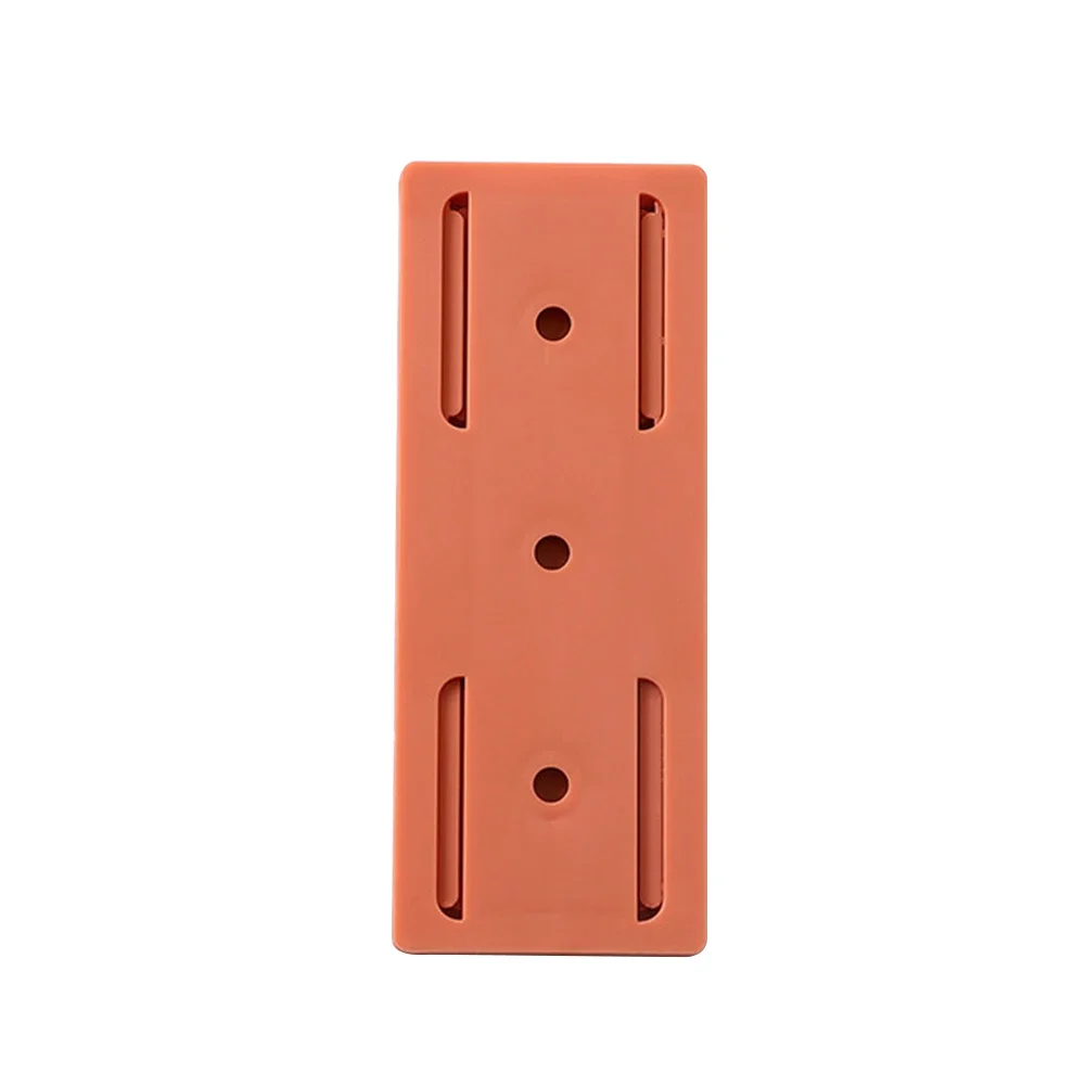 Wall Mounted Socket Holder Fixer Patch Self-Adhesive Power Socket Strip Fixator Punch-free Plug Socket Organizer for Home Office: Orange
