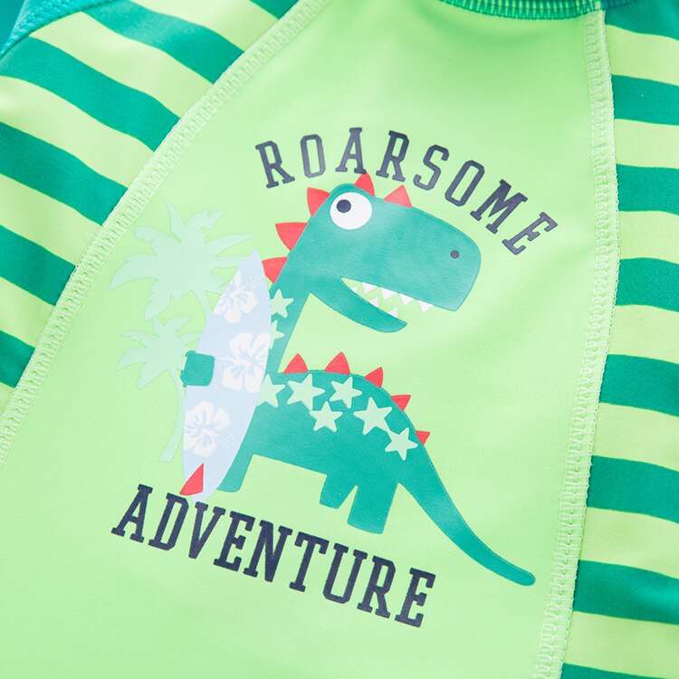 Baby Boy Swimwear Summer Rash Guards Sports Infant Handsome Dinosaur Beach UV Protection Surfing 1-2Year Toddler Swimwear