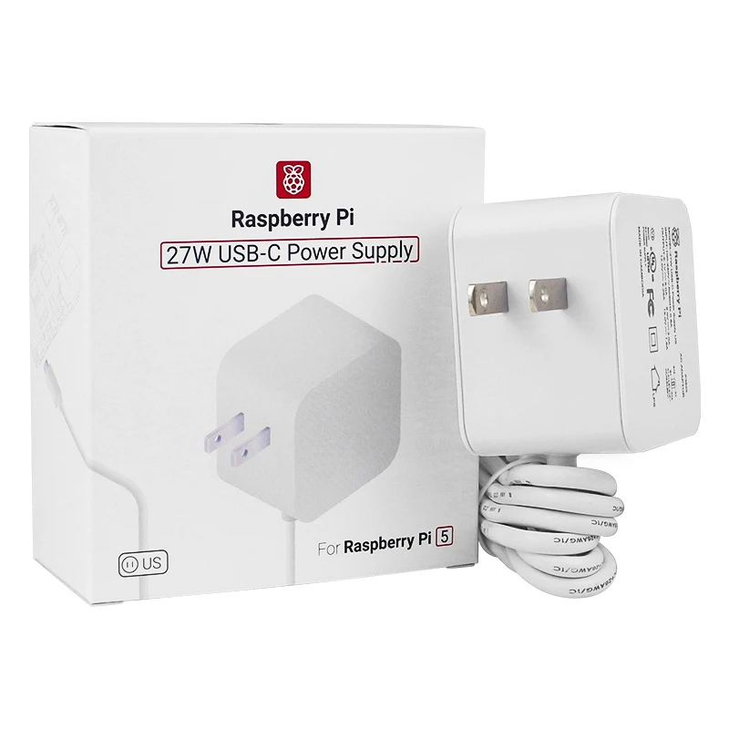 Officiële Raspberry Pi 5 27W USB-C Voeding 5.1V 5a USB-C Pd Opladen Eu Us Uk Stekker Adapter Voor Raspberry Pi 5