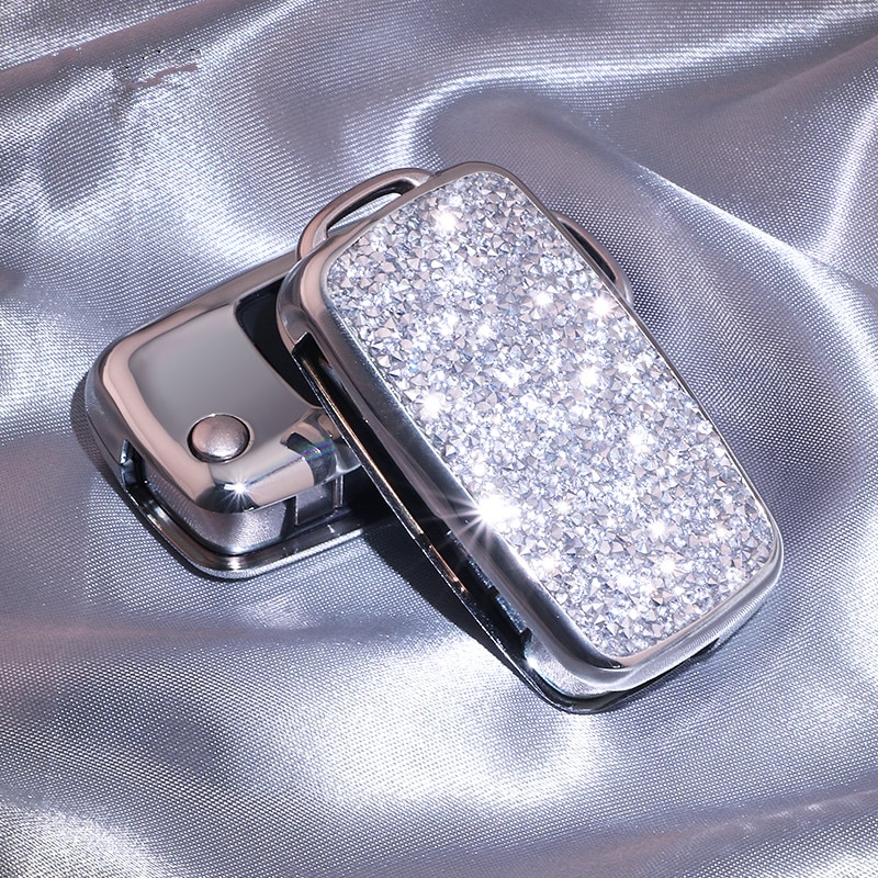 Luksuriøs krystall diamant bil nøkkelveske til vw golf bora jetta polo golf passat skoda octavia  a5 fabia seat ibiza leon car