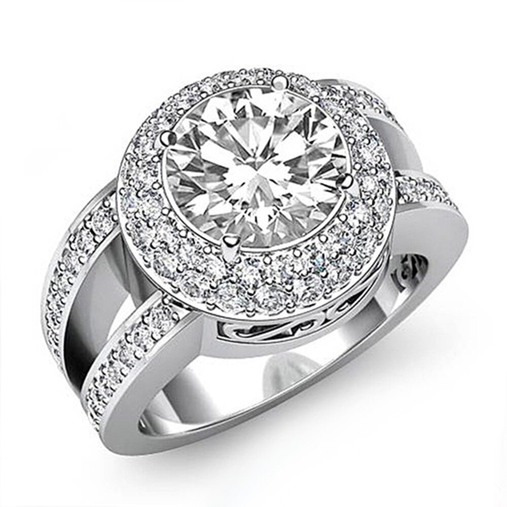 Huitan Dazzling AAA CZ Hochzeit Ring Damen Traum Sinnvolle Engagement Ring Mit Mikro Gepflastert Braut Ring Trendy Schmuck Gadget