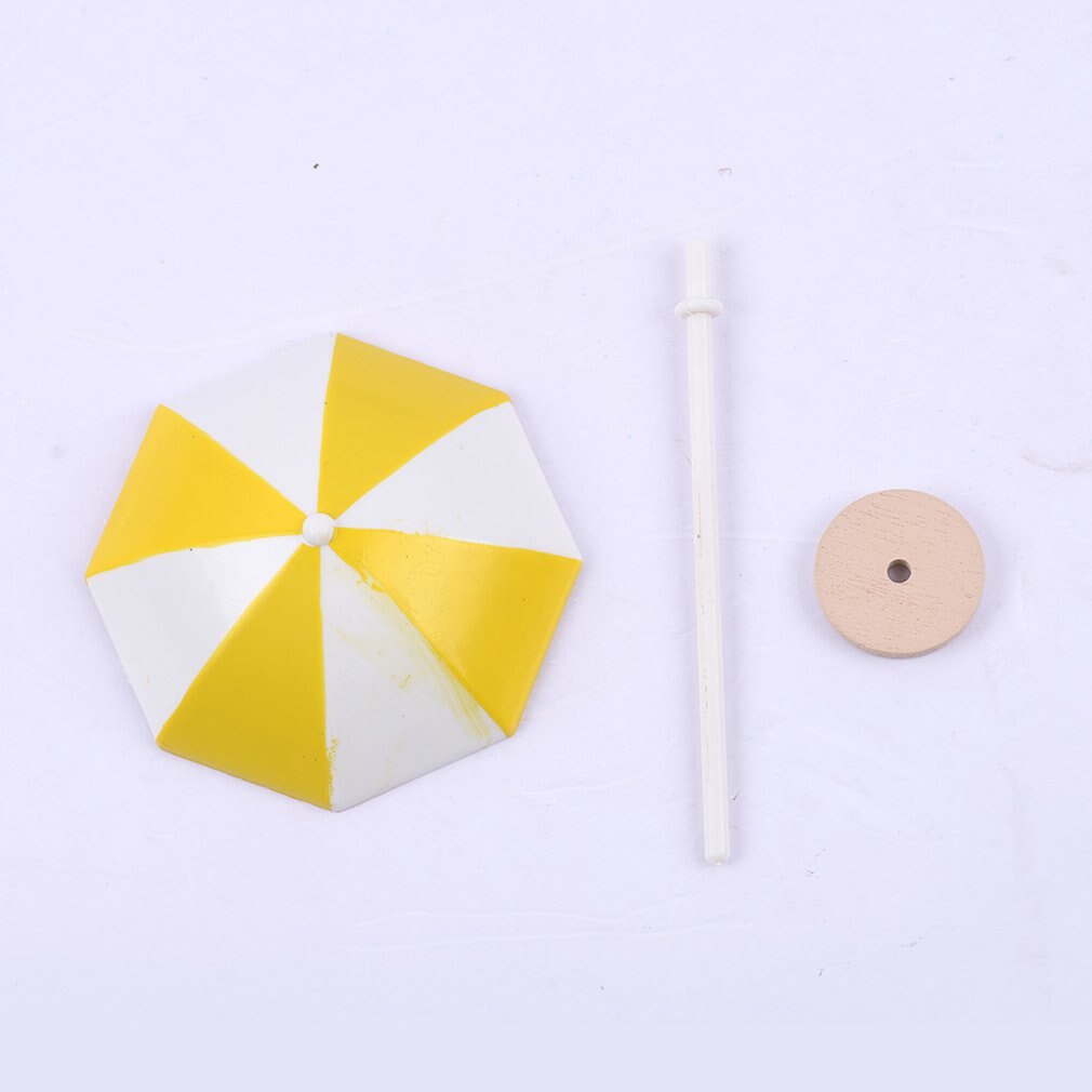 Diy Handgemaakte Building Model Materiaal Micro Landschap Decoratie Zand Tafel Scène Decoratie Kleur Parasol: YELLOW