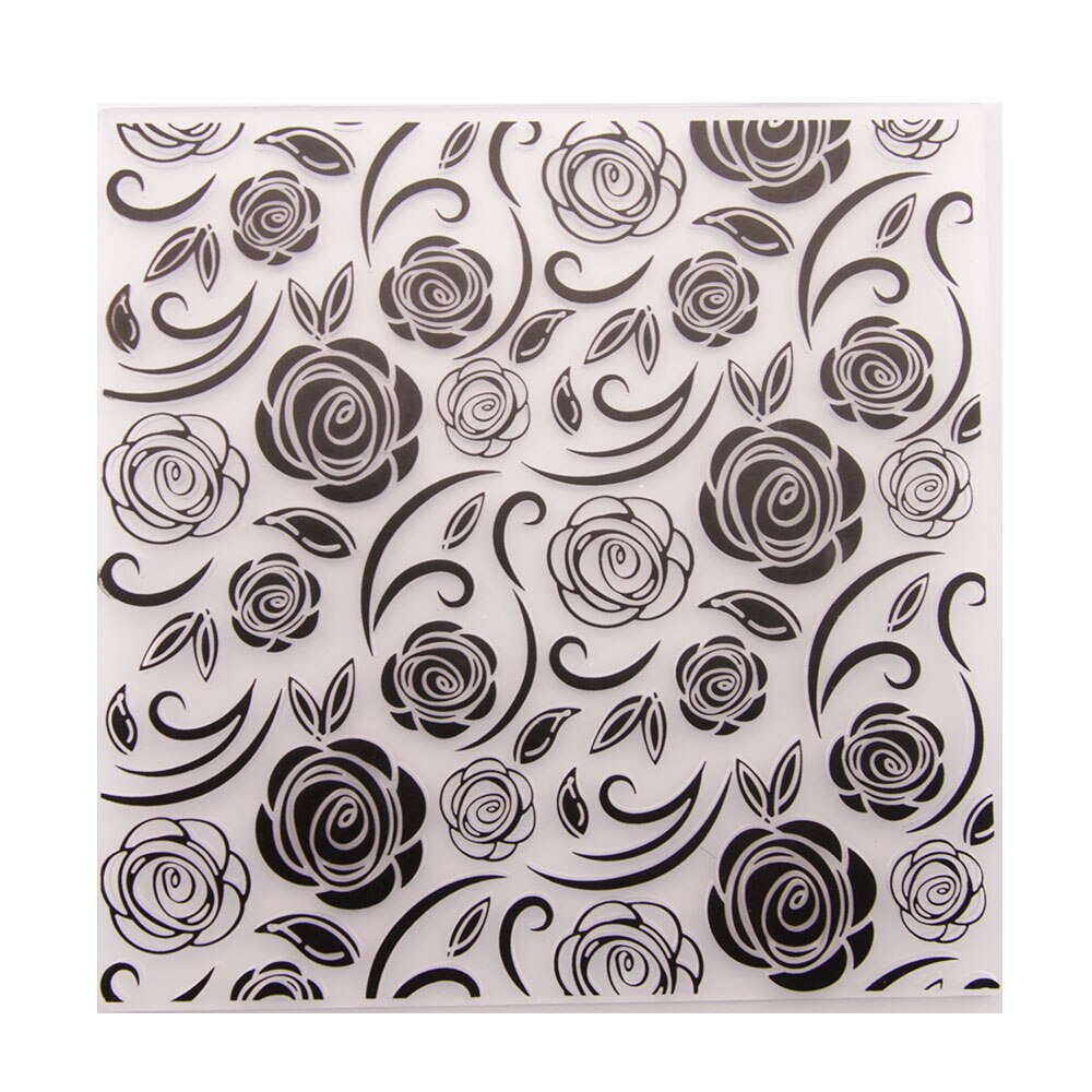 Rose Flower Plastic Template Craft Card Making Paper Card Album Wedding Decoration Embossing Folders: Default Title