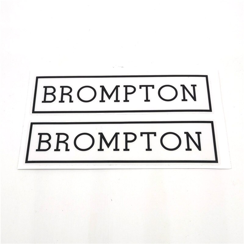 2 Kleuren Voor Brompton Frame Decal Sticker Logo: Black-word